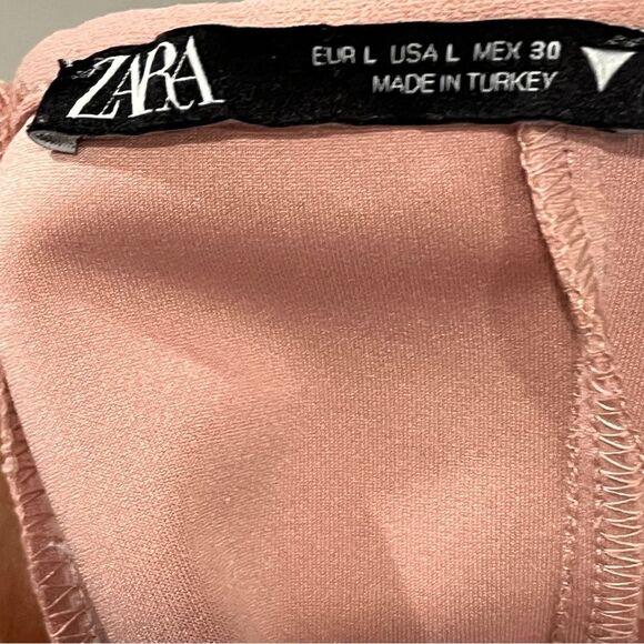 Zara Squared Neck Off the Shoulder Midi Dress in Dusty/Pale Pink Size medium - Picture 12 of 13